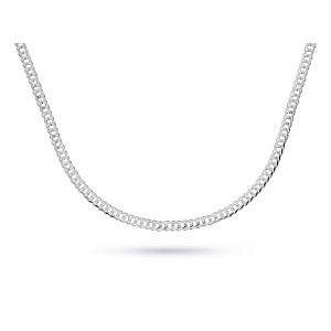 Diamentowany łańcuszek ze srebra pr.0,925 splot podwójna pancerka 45 cm